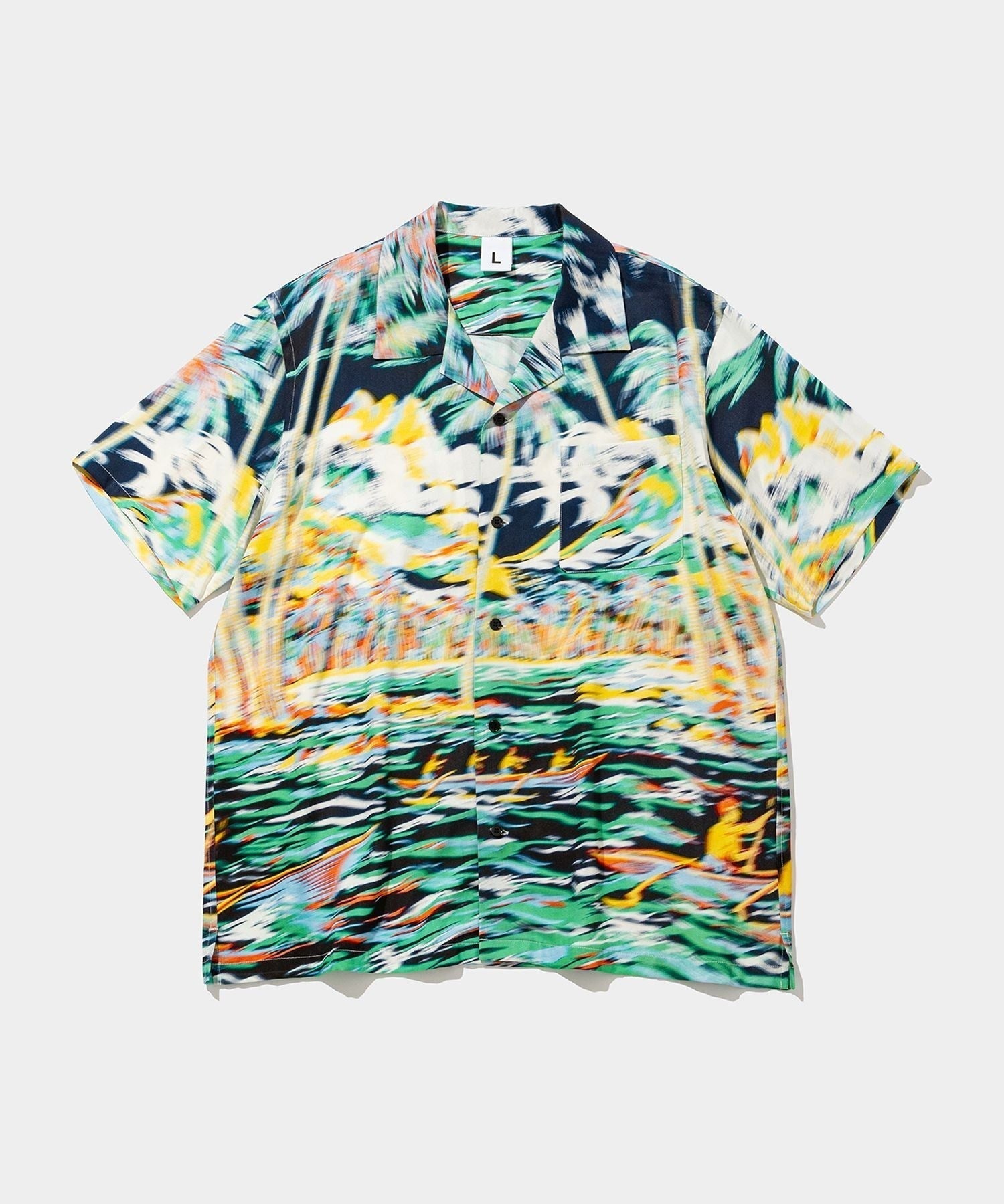Blurred Rayon Shirts (palm tree)