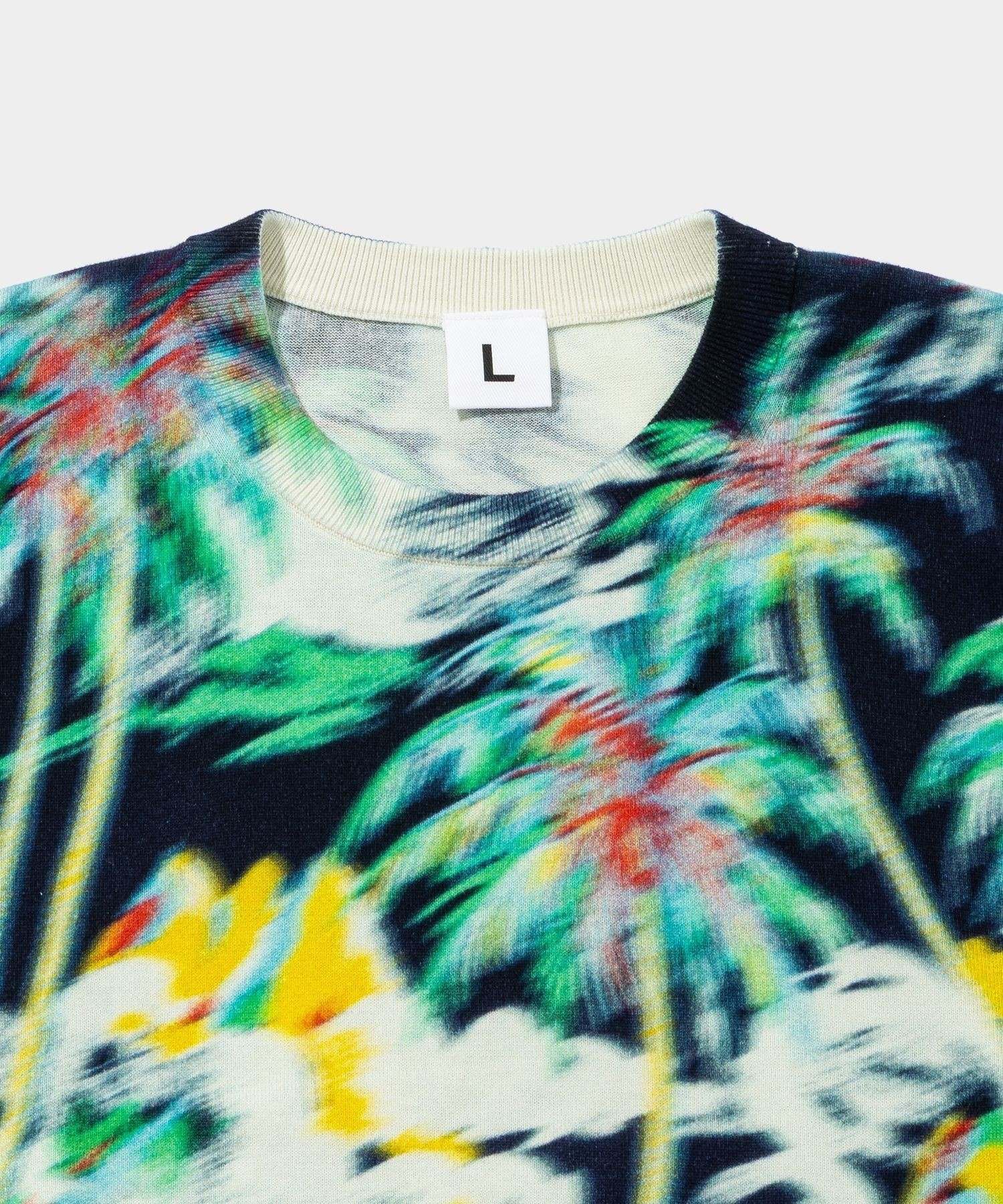 Blurred Cotton H/S Knit PO (palm tree)