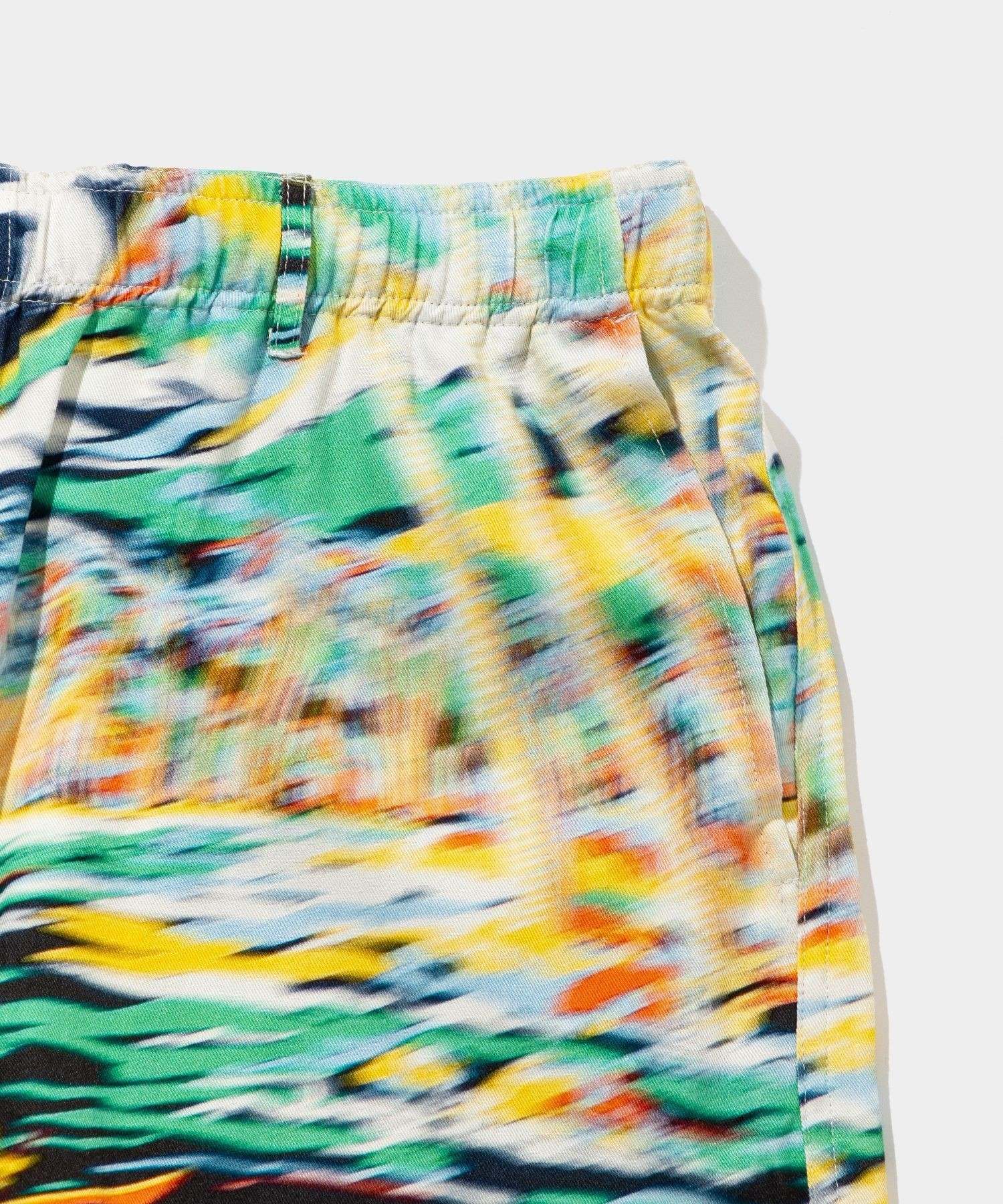 Blurred Rayon Half Pants (palm tree)