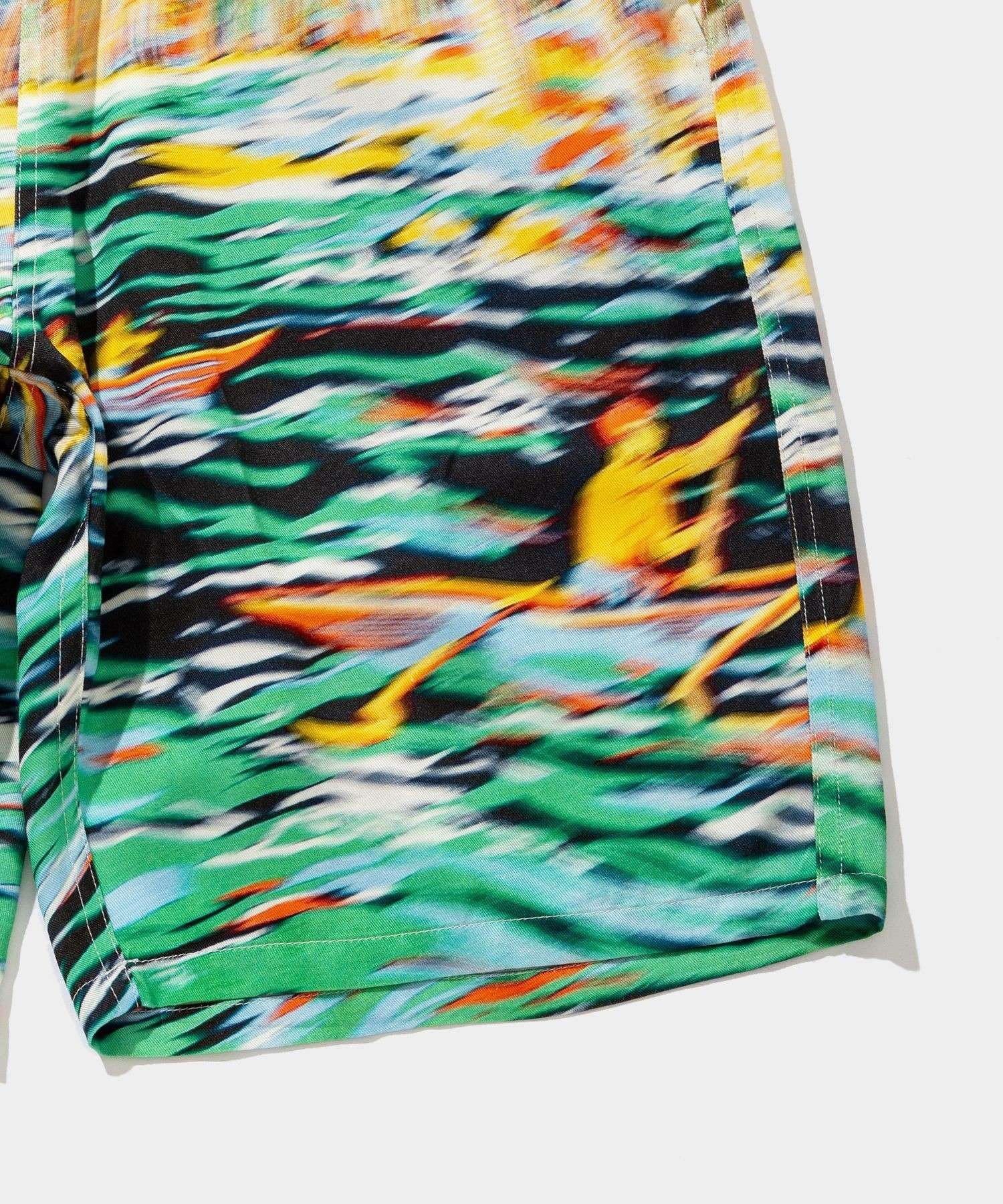 Blurred Rayon Half Pants (palm tree)