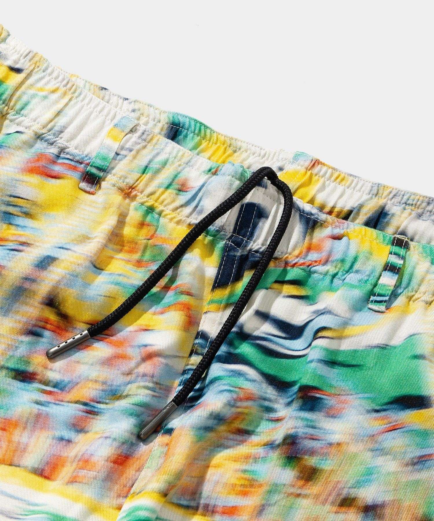 Blurred Rayon Half Pants (palm tree)