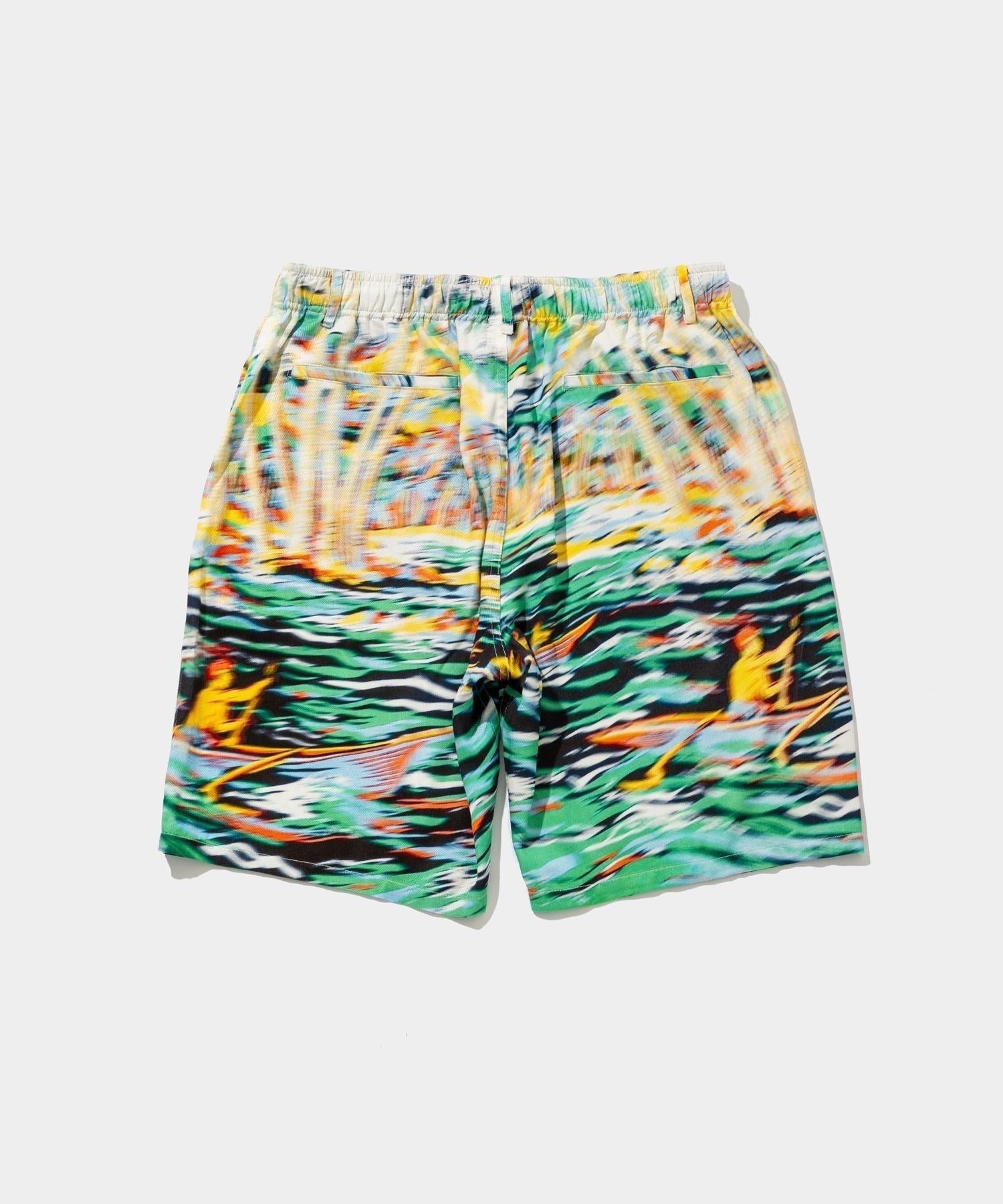Blurred Rayon Half Pants (palm tree)