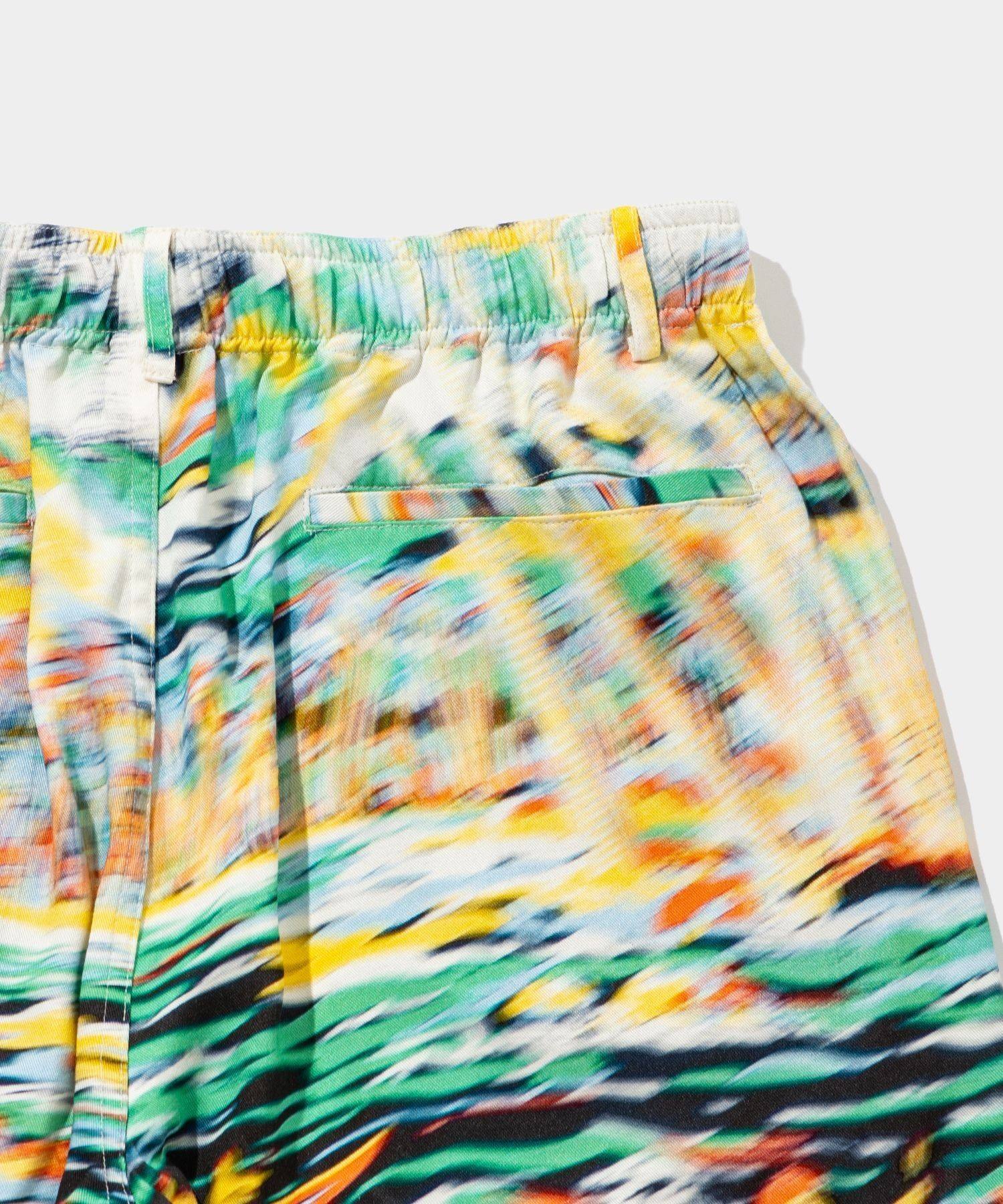 Blurred Rayon Half Pants (palm tree)
