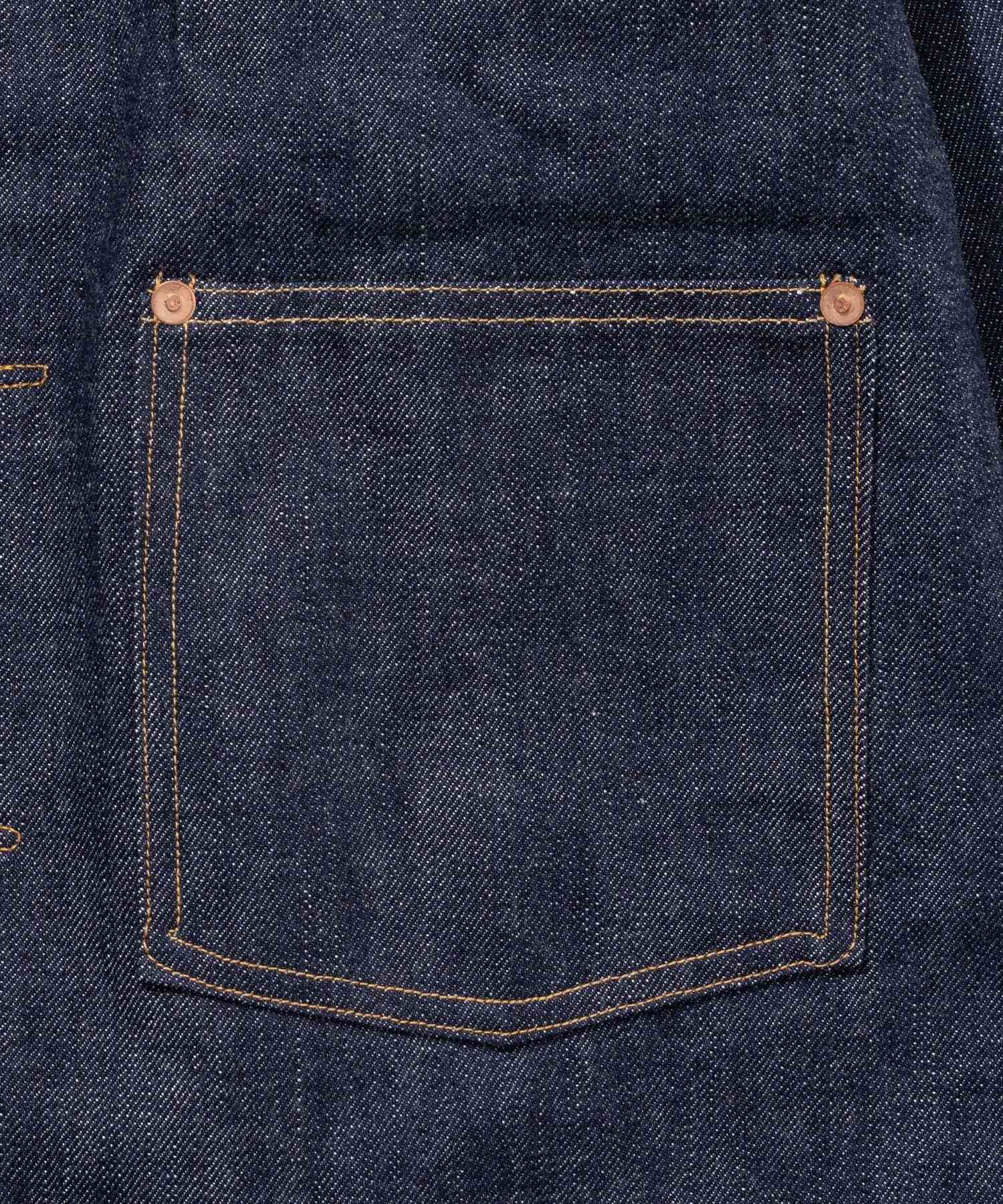 DENIM COPPER RIVETED BLOUSES, PLEATED FRONT 100