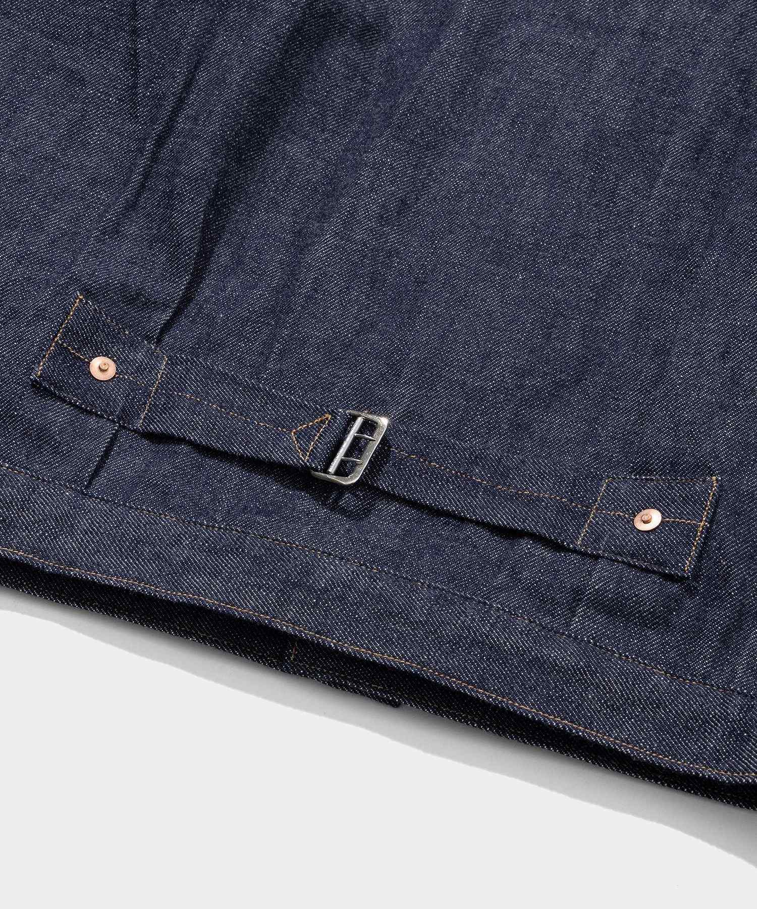 DENIM COPPER RIVETED BLOUSES, PLEATED FRONT 100