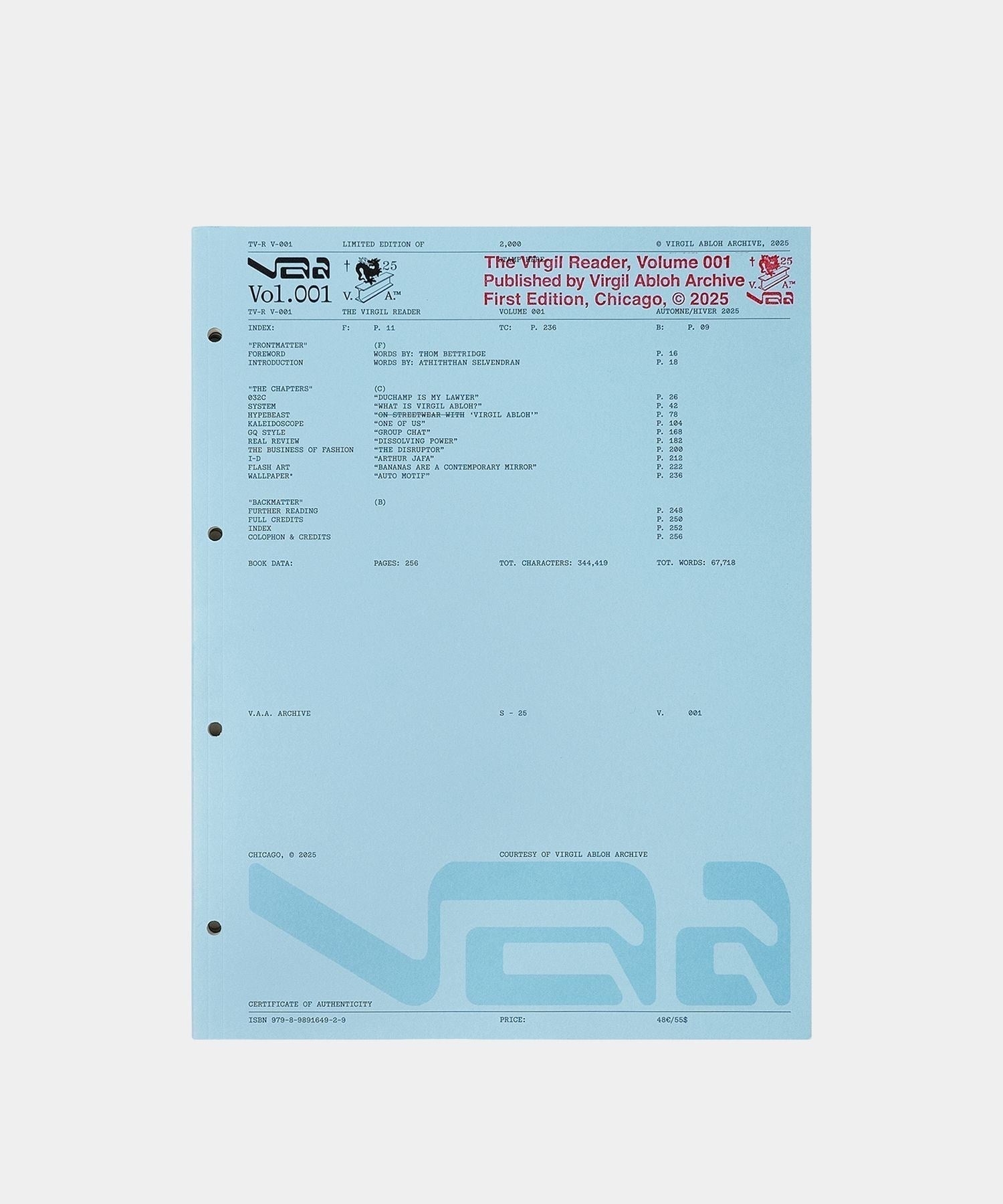 The Virgil Reader, Vol 001 – V.A. TOKYO ONLINE STORE