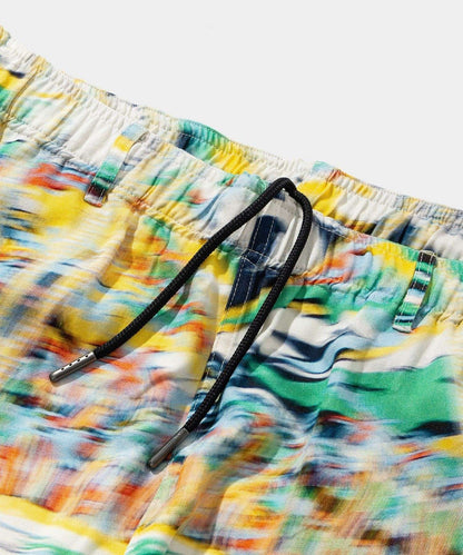 Blurred Rayon Half Pants (palm tree)