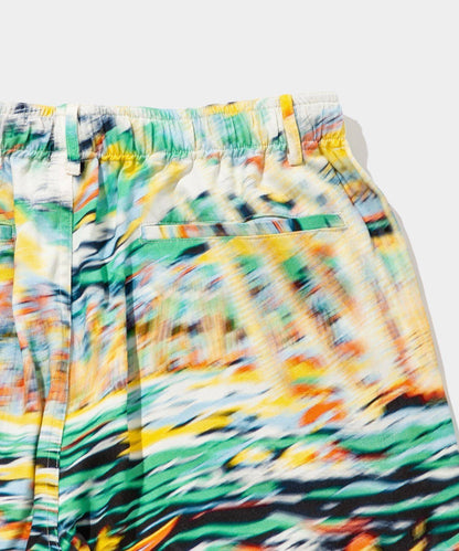 Blurred Rayon Half Pants (palm tree)