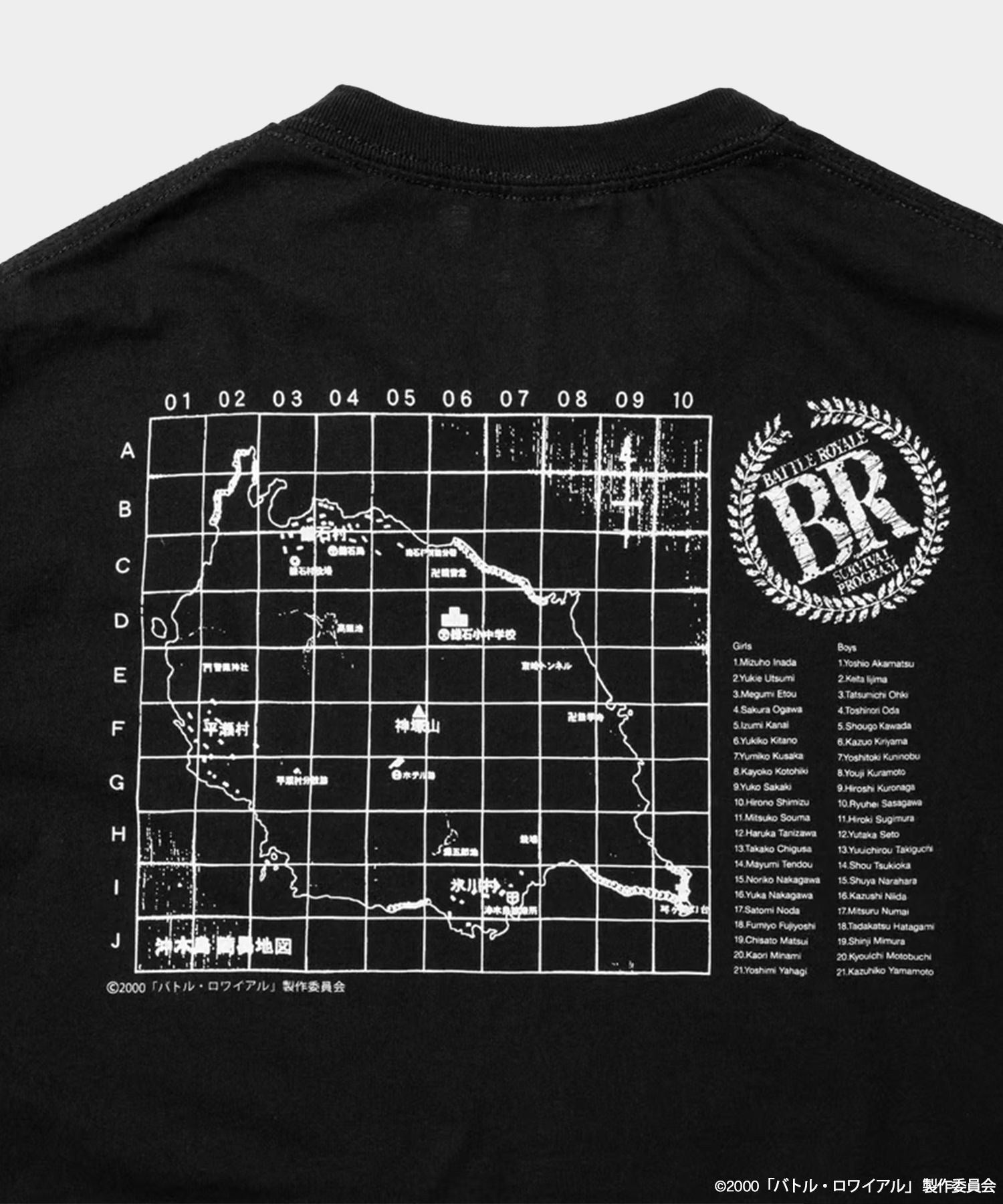 [Battle Royale x weber] T shirt (map)- V.A. ONLINE STORE