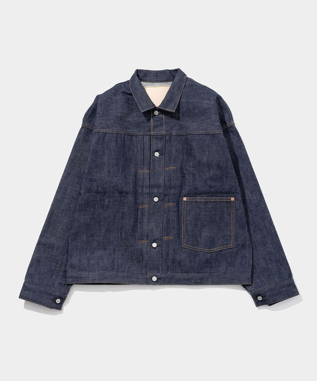 DENIM COPPER RIVETED BLOUSES, PLEATED FRONT 100