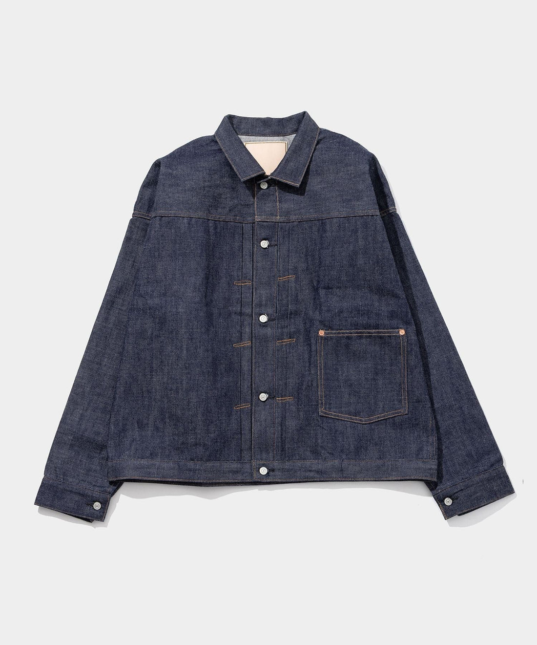 DENIM COPPER RIVETED BLOUSES, PLEATED FRONT 100 (SPRIT BACK)