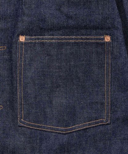 DENIM COPPER RIVETED BLOUSES, PLEATED FRONT 100 (SPRIT BACK)