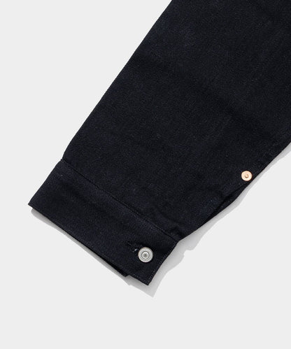 DENIM COPPER RIVETED BLOUSES, PLEATED FRONT 100 (SPRIT BACK)
