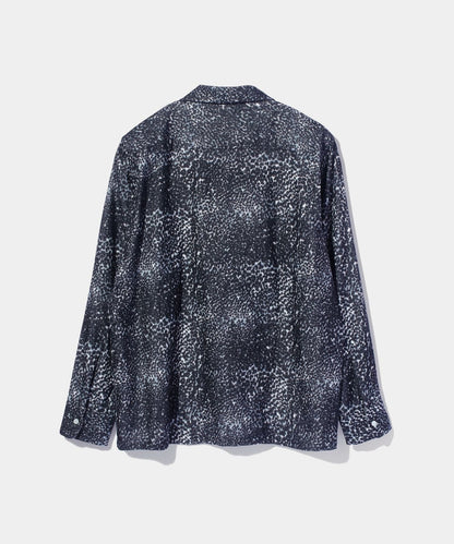 Leopard Flannel Open Collar Shirt