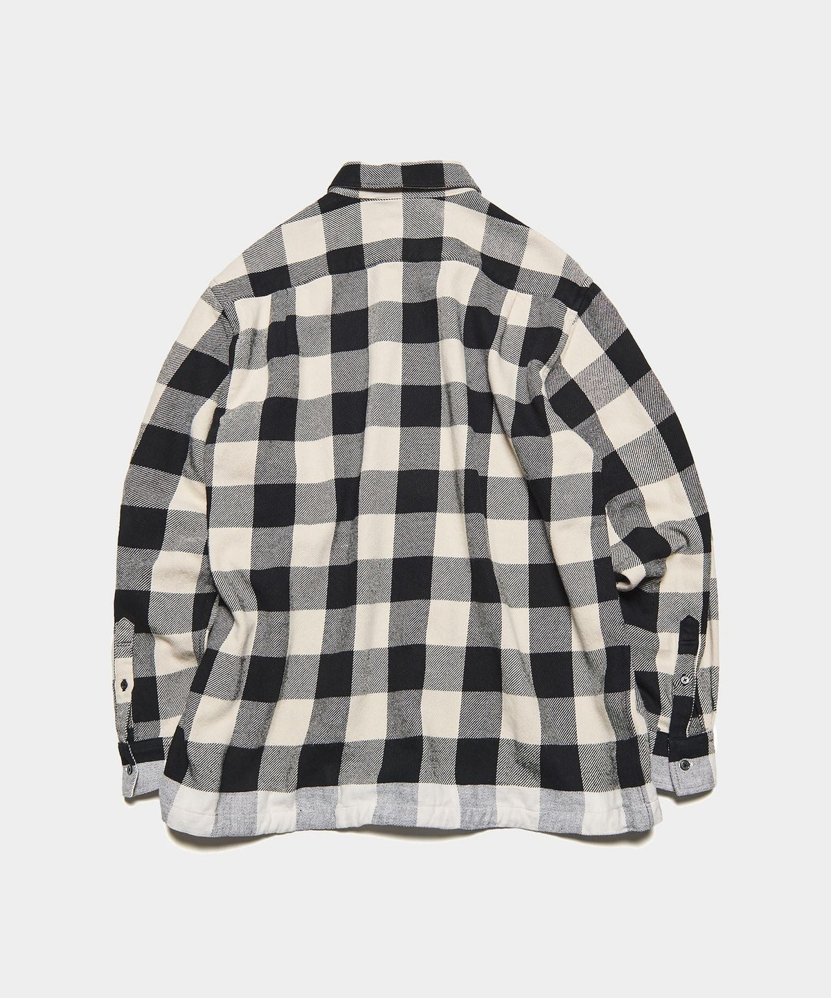 LINE FLANNEL CHECK DRAWCORD SHIRT