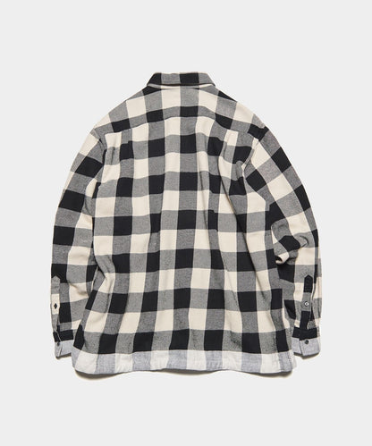 LINE FLANNEL CHECK DRAWCORD SHIRT