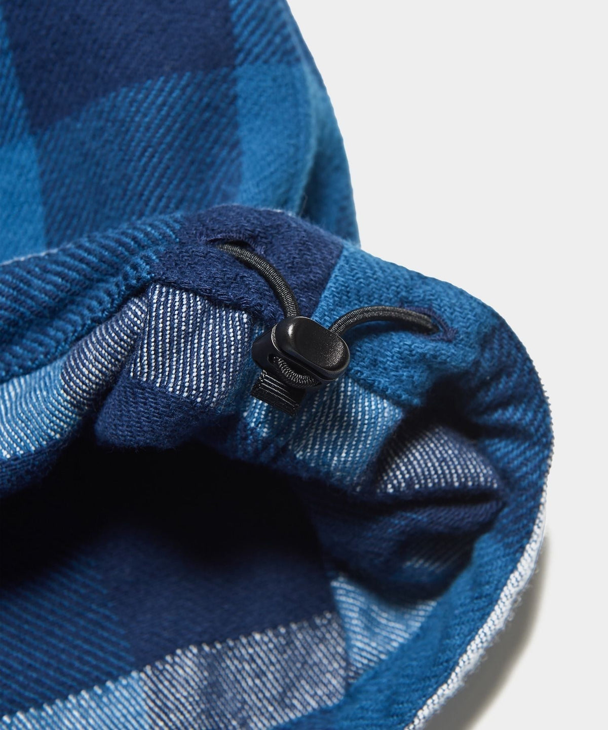 LINE FLANNEL CHECK DRAWCORD SHIRT