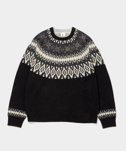 Print Ski Crew Sweater
