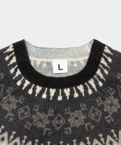 Print Ski Crew Sweater