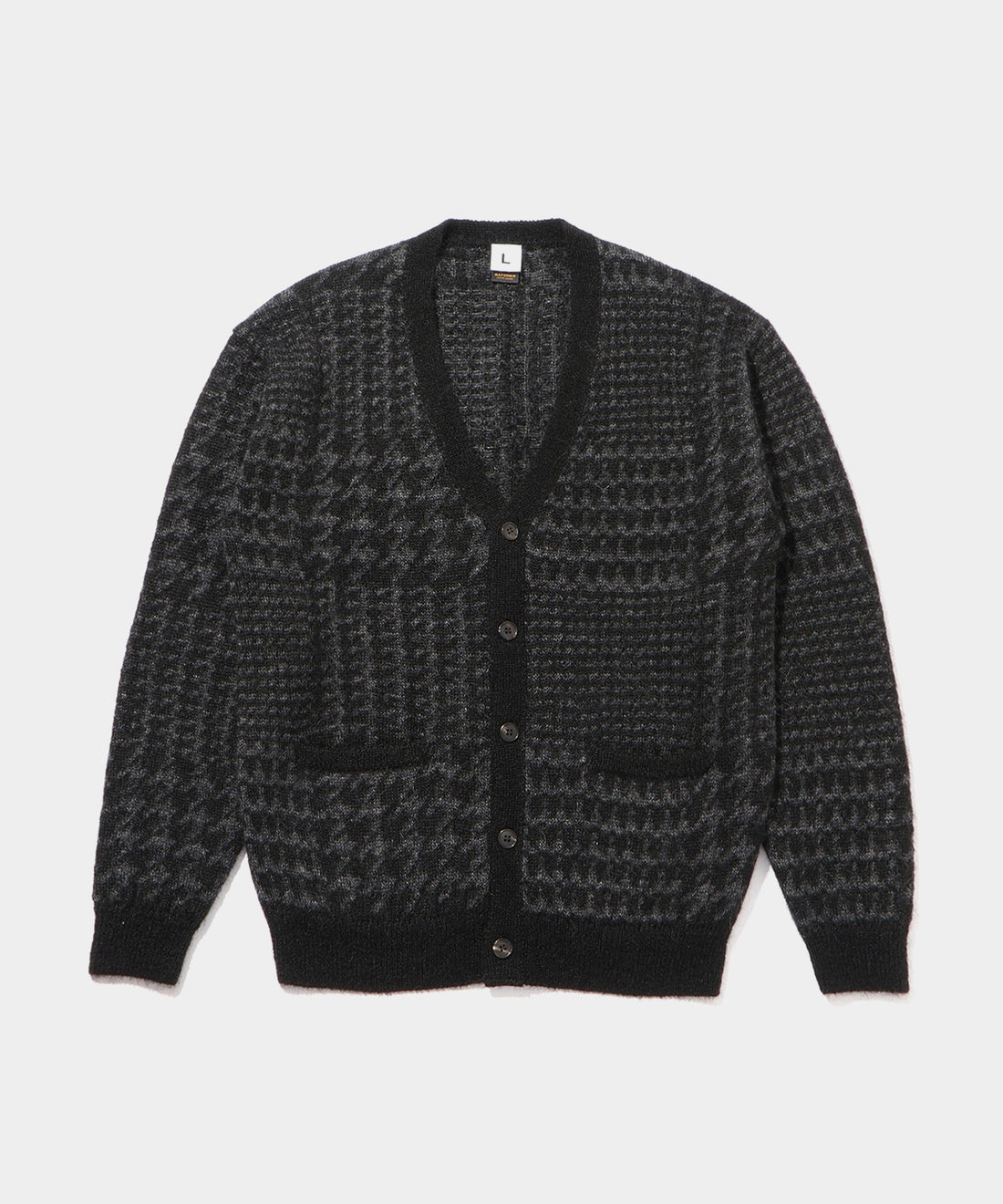 BATONER Check Mohair Cardigan