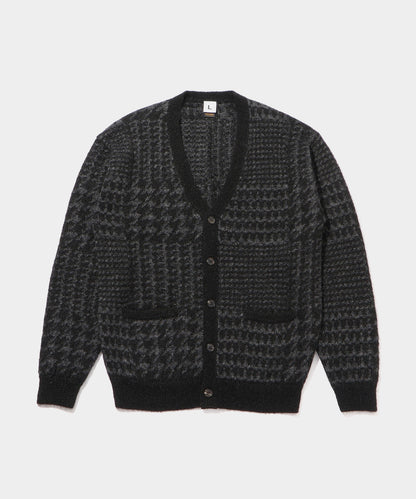 BATONER Check Mohair Cardigan