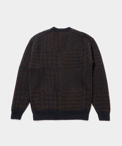 BATONER Check Mohair Cardigan